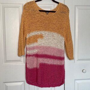 J.Jill XL Open Fisherman Ribbon Knit Tunic Sweater